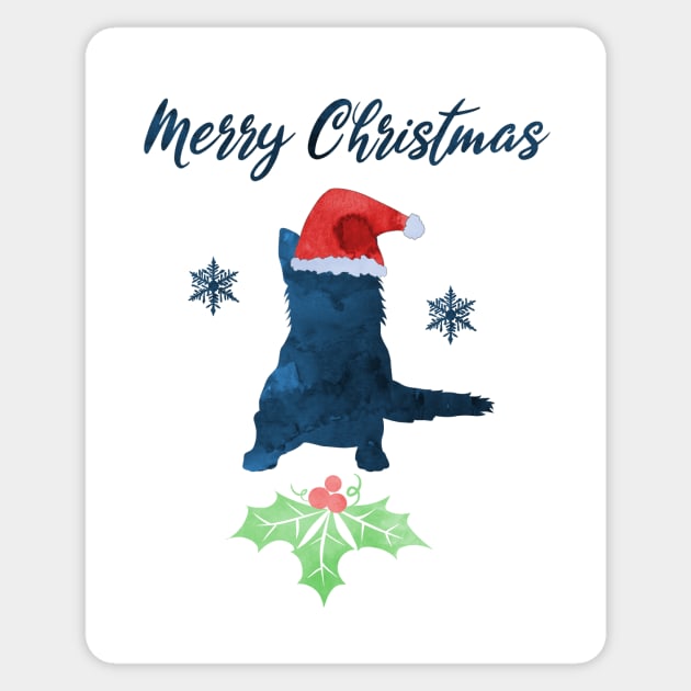 Christmas German Shepherd Dog Sticker by TheJollyMarten